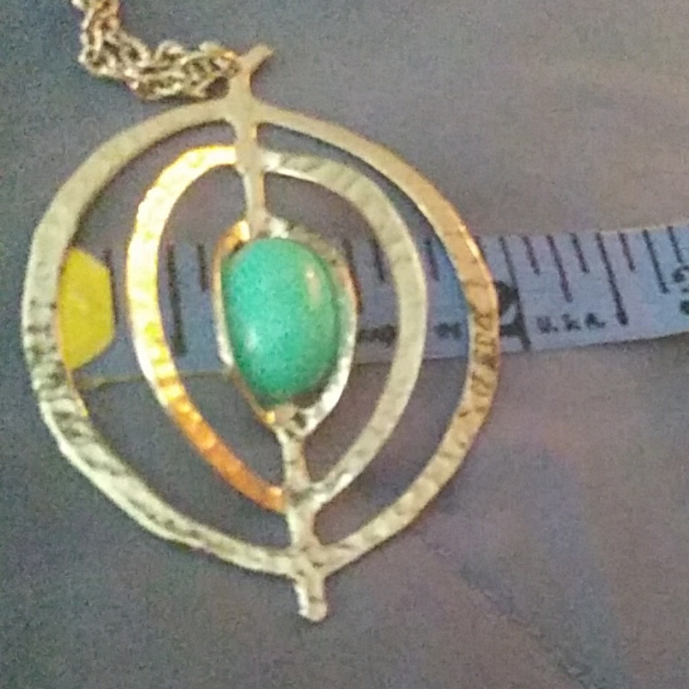 🦋Faux turquoise silver plated necklace boho style - Picture 8 of 8